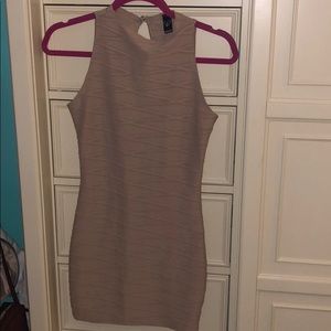 Nude bodycon dress